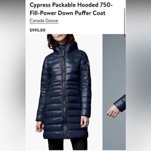 Canada Goose Cypress
Packable Hooded 750-Fill-
Power Down Puffer Coat
